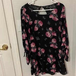 floral black dress